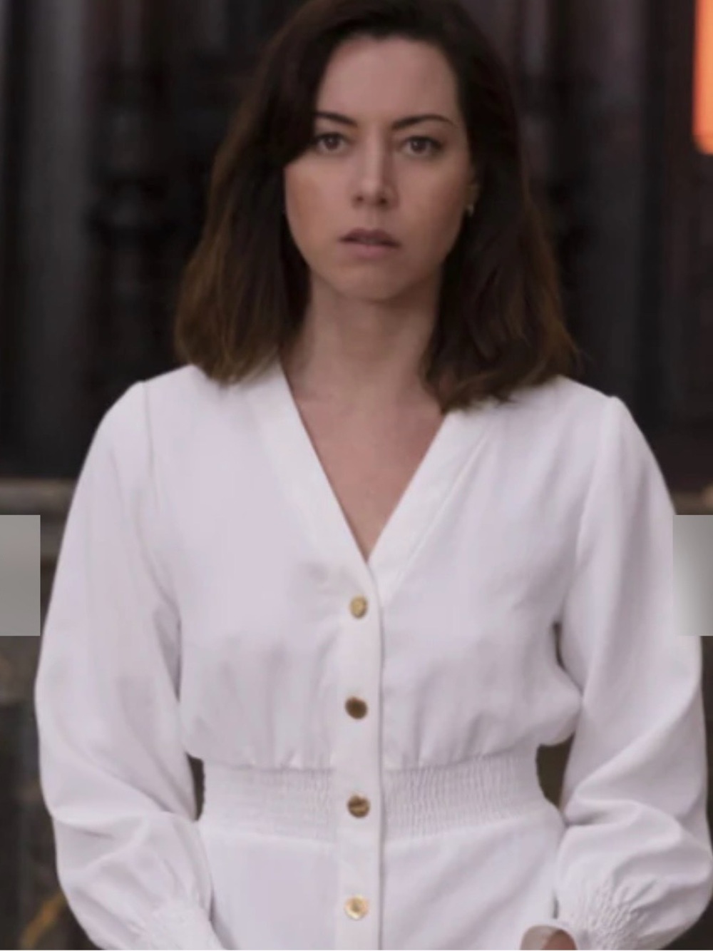 Sandro Lylie White Button Dress - Picture 6 of 9